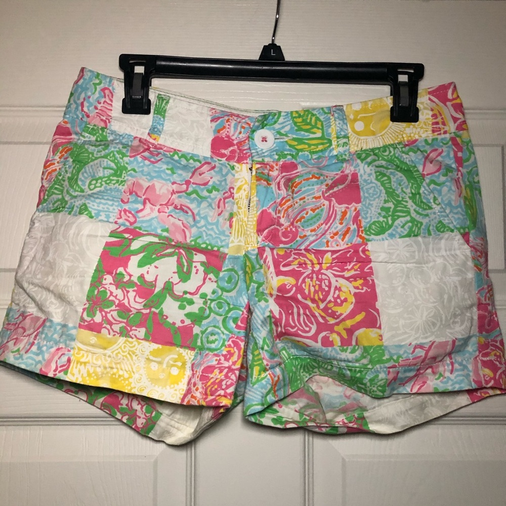 Lilly Pulitzer Callahan Shorts 0 Patchwork